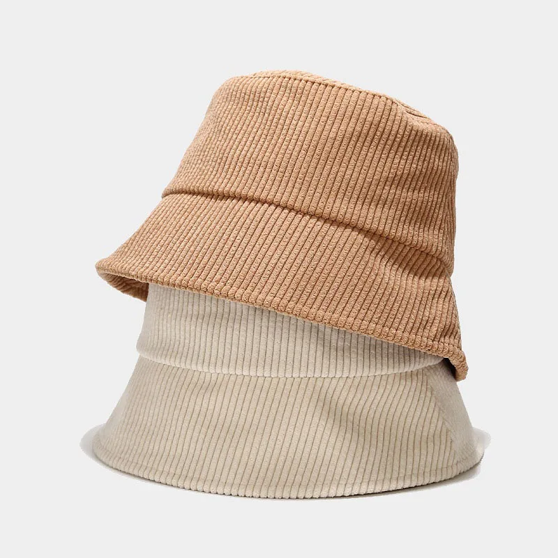 Solid Color Corduroy Fisherman Hat 
