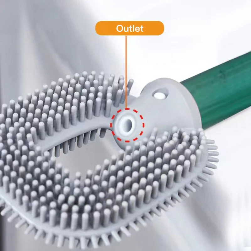 2025 новый тренд PP для чистки ванной комнаты настенный силиконовый набор туалетной щетки с моющим средством