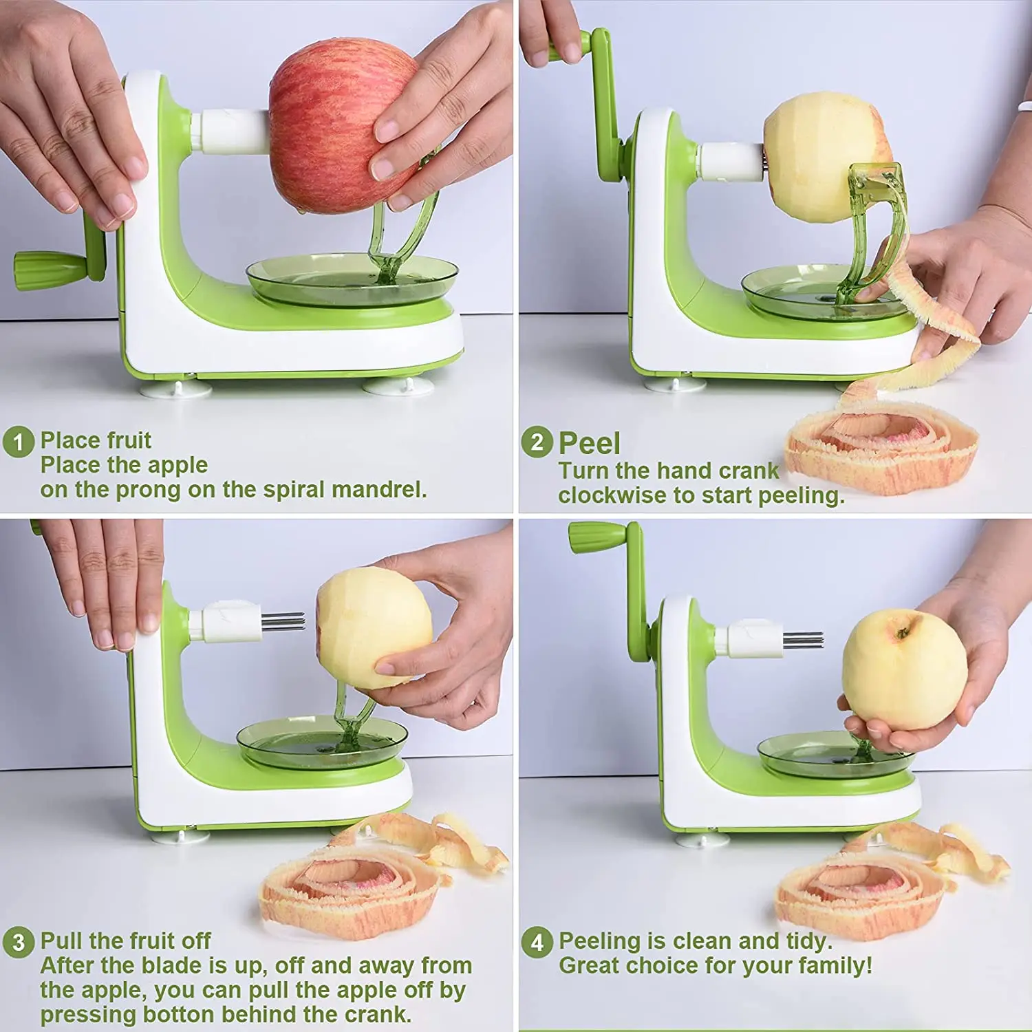 Manual Apples Peeler Core Remover,Hand Crank Fruit Peeler Kitchen