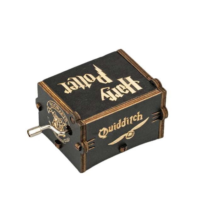 Hot Wholesale Mini Wooden Carousel Music Box Hand Crank Playing Features Rotating Happy Birthday Tune for Holiday Gifts
