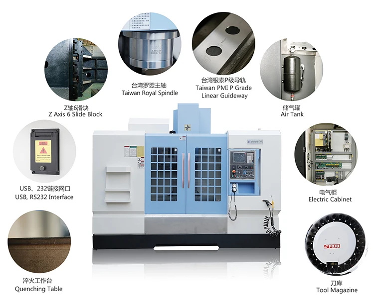 CNC Machining Center Overseas Service Hengda CNC VMC1000 VMC1100 VMC1060 VMC1160 With CE Certificate and Competitive Price