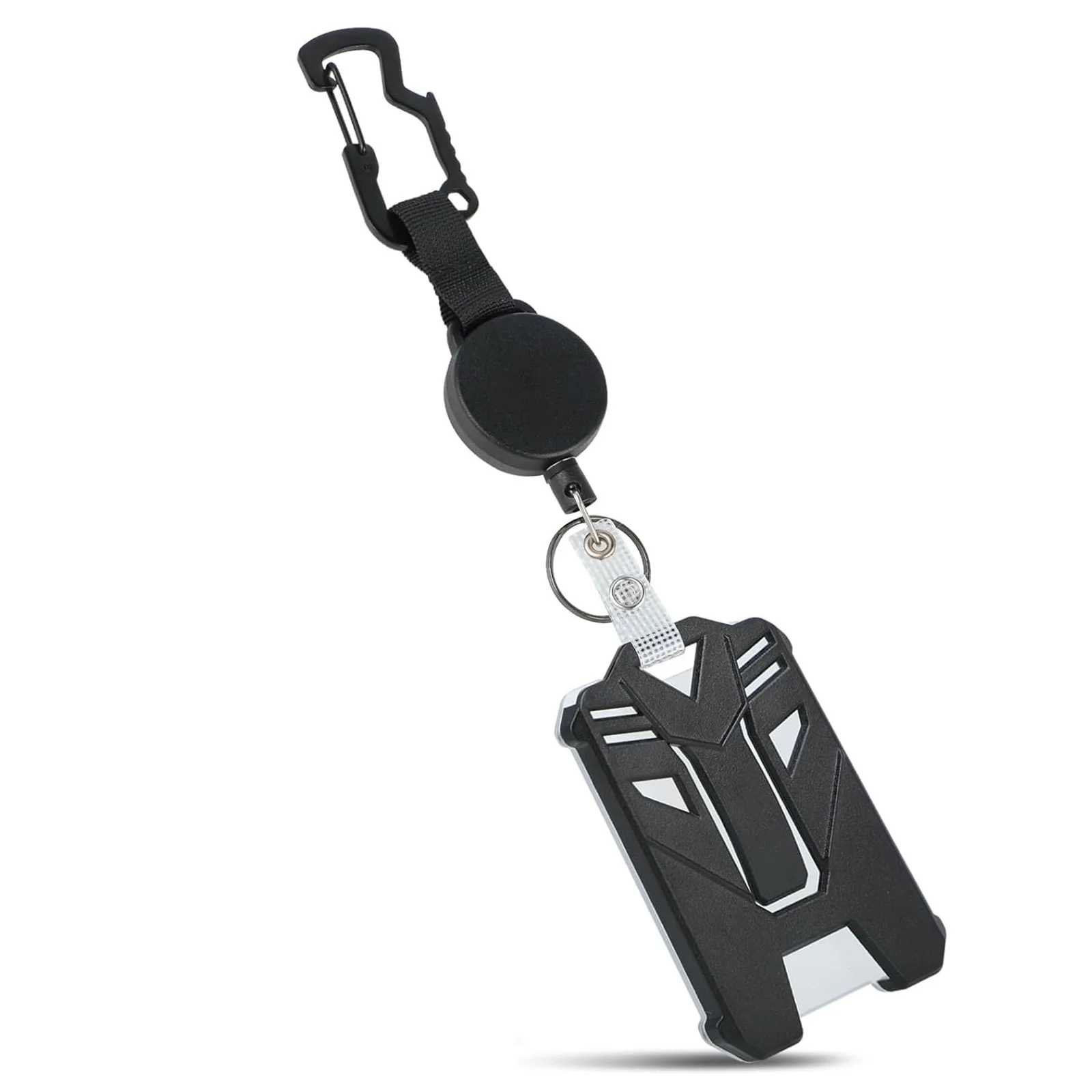 IStapromo GiftsTactical ID Card Holder Retractable Key Chain Badge Holder Reel ID Badge Clip Reel Key Ring Holder With Steel