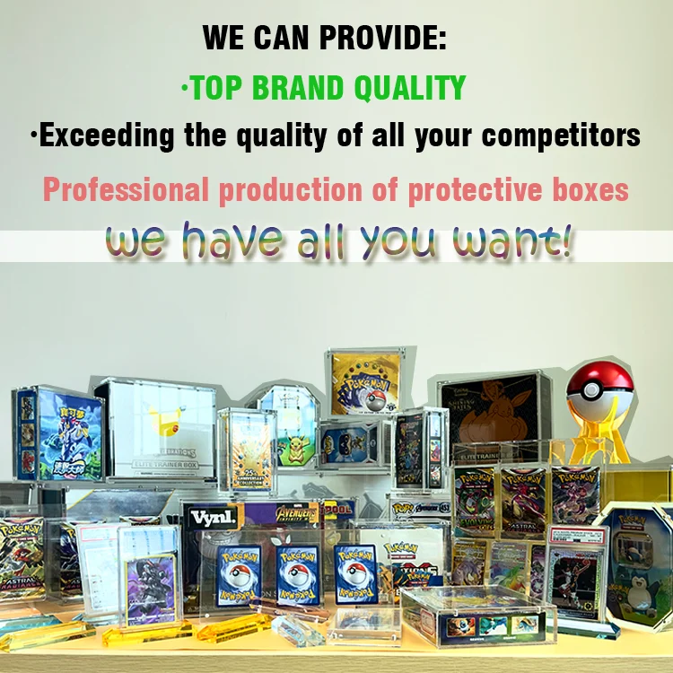 best acrylic case for pokemon booster box Amazon.com: TCGHalo Acrylic Pack Case (5 Pack) Clear Magnetic Lid main image 1