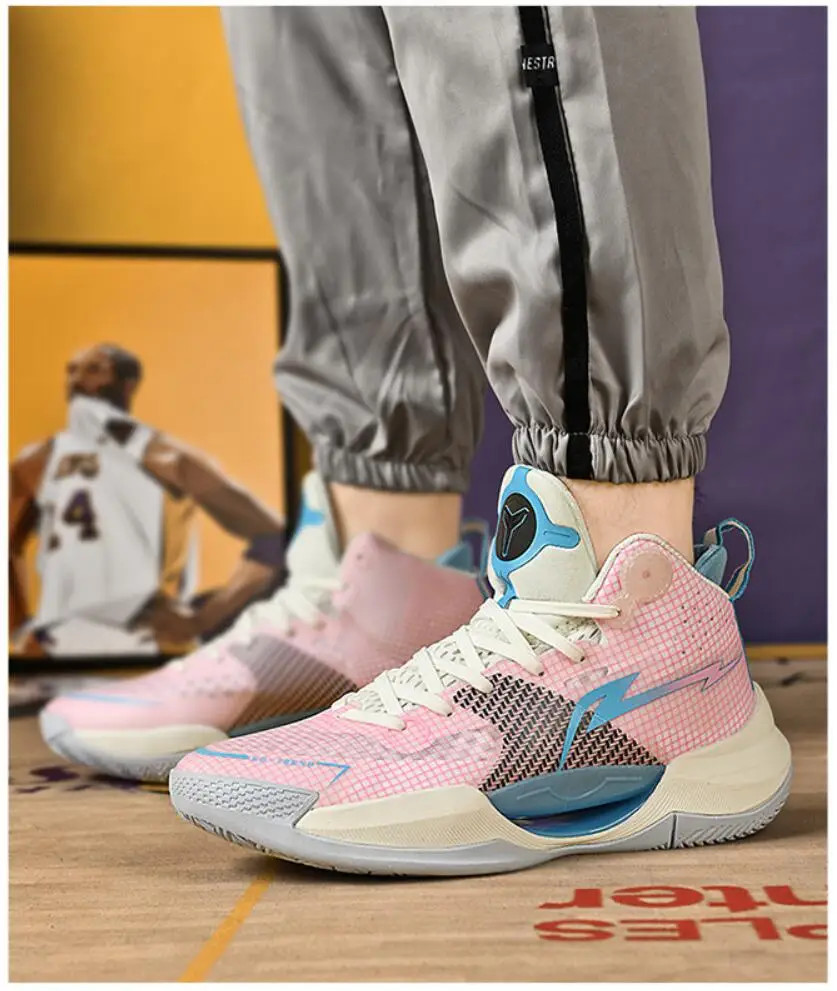 Wholesale China New Hightop Leather Sports Casual Basketball Shoes For