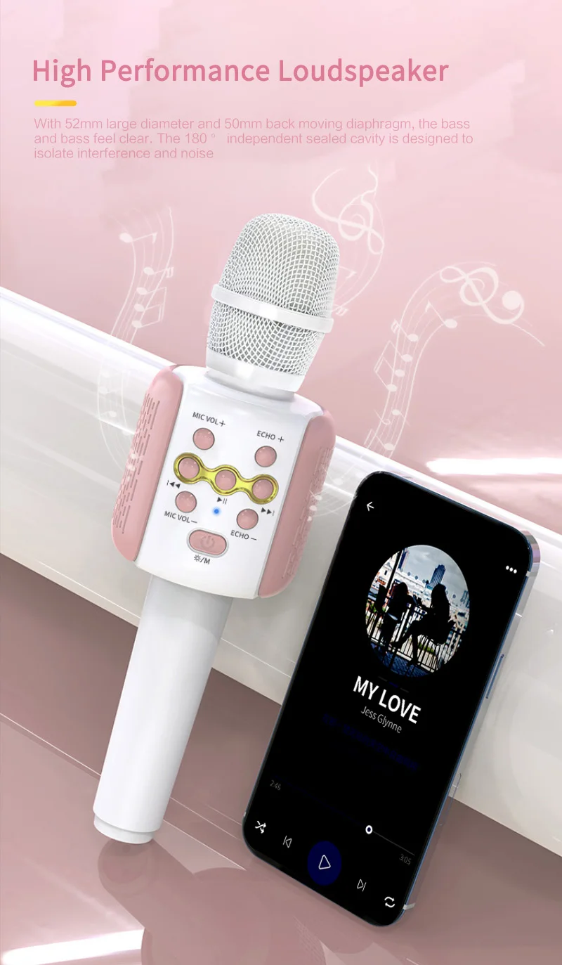 Family party multifunctional Studio wireless karaoke microphone portable handheld microphones L858