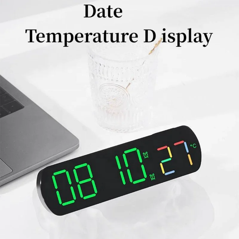 BSCI Factory New Custom Electric Timer Count up Count Down Digital Color Alarm Snooze Voice Control Table LED Clock