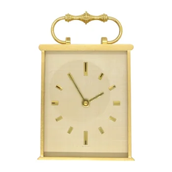 CNC Machining Turning Custom Vintage Brushed Brass Clock for Home Bedroom Living Room Retro Decoration