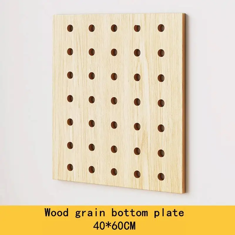 Natural Solid Wood Pegboard Wall Organizer Peg Boards Wall Shelf