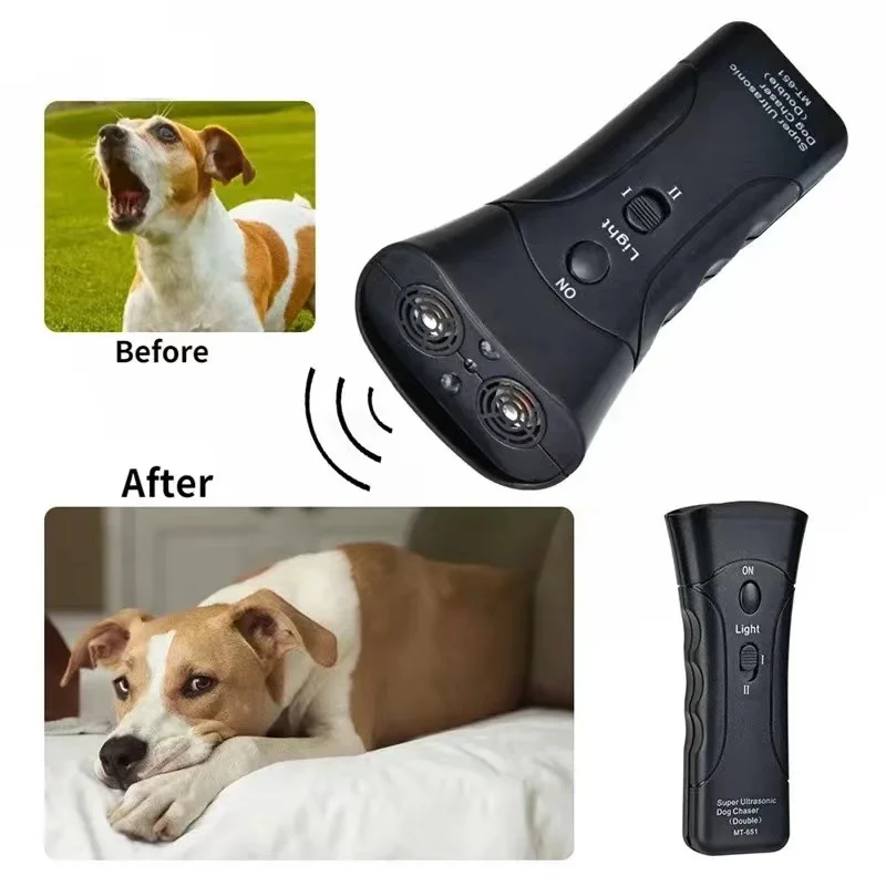 Animal Repeller Ultrasonic Solar Powered Automatic Bark Control Device Handheld Trainer Stop Dog Repellent