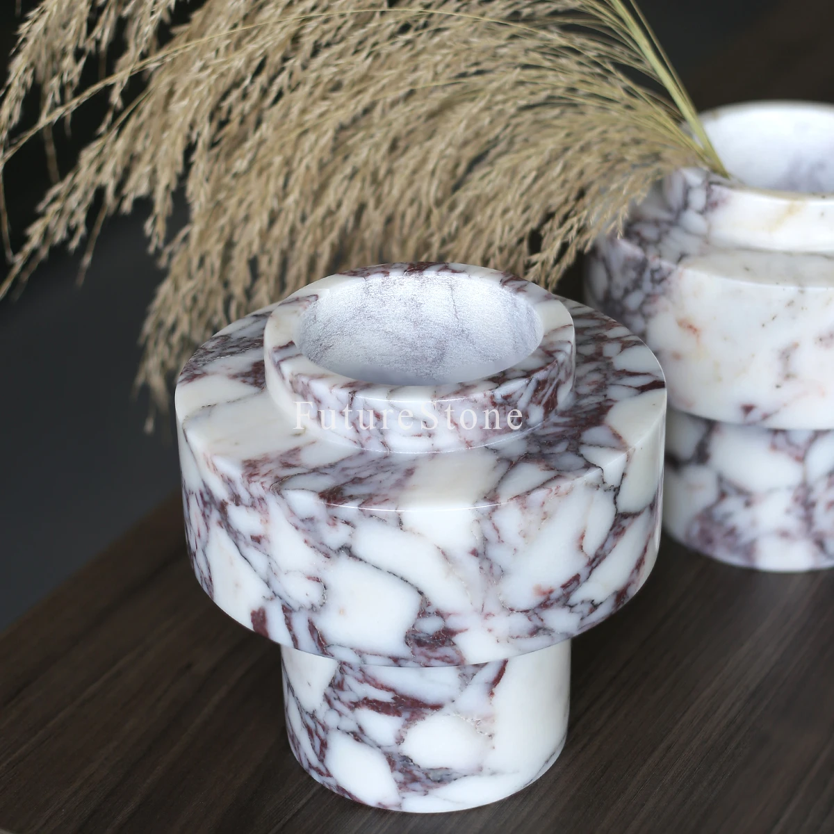 Luxury Calacatta Viola Marble Vase - Custom Shape & Size