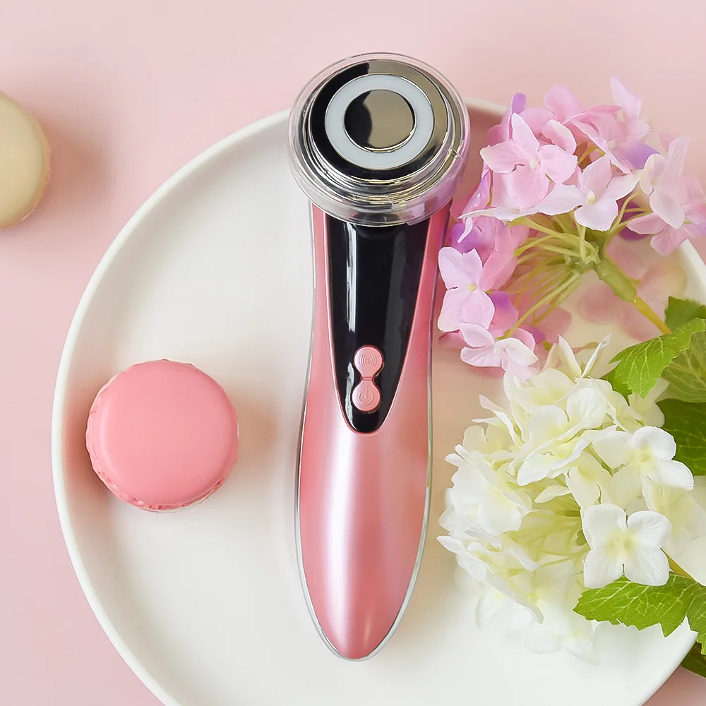 4 in 1 Led Light Skin Rejuvenation Hot Facial Beauty Massage Instrument