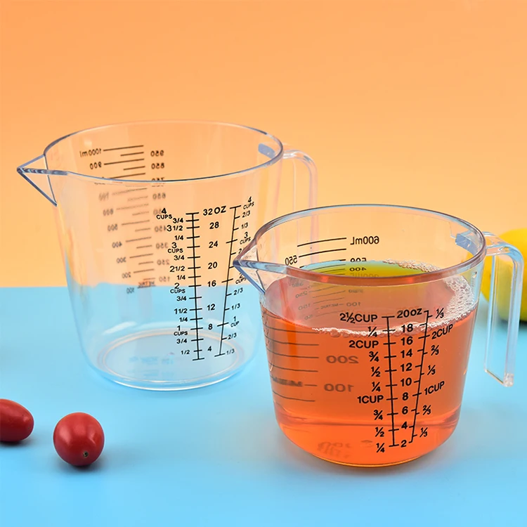 Baking Tool Metering Cup Household Plastic Transparent Graduated Measuring  Cup250/500/ 600/1000ML Kitchen Baking Measuring Tool