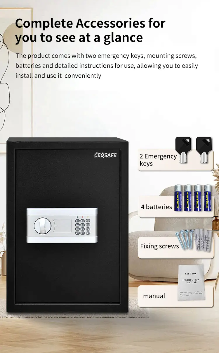 CEQSAFE Mini Digital Security Safe Box Electric Steel Password Locker for Money manufacture