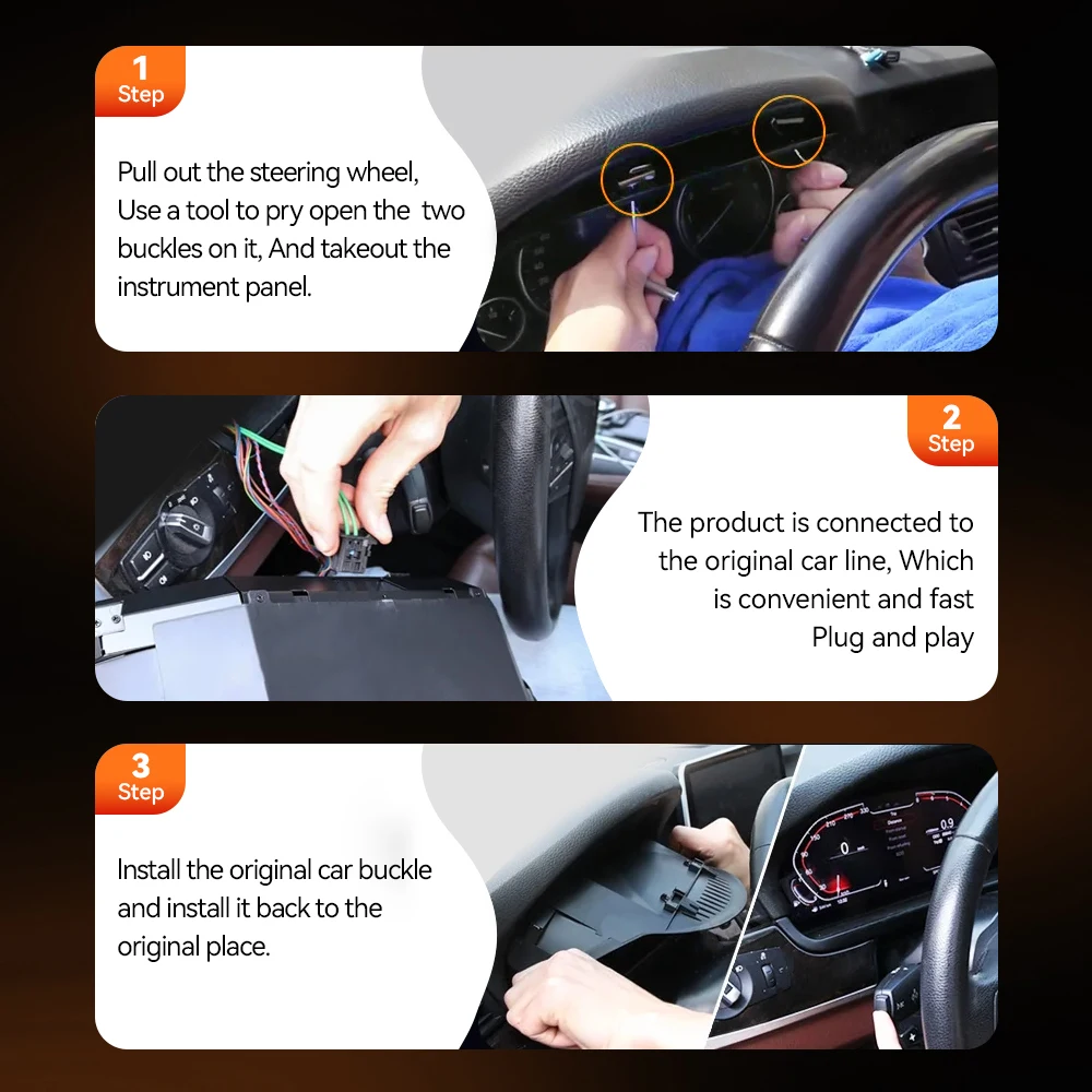 NaviHua Different Interface Car LCD Display Screen Auto Meter Digital Instrument Cluster for BMW F01 F10 F12 CIC NBT
