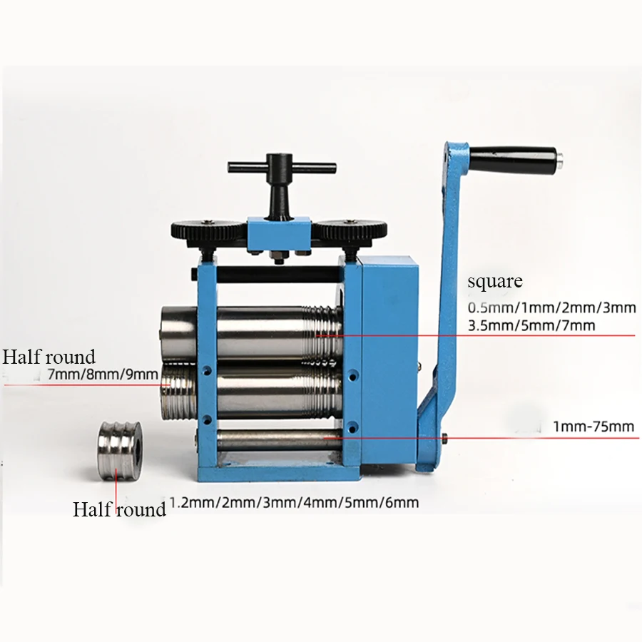Laminatoio Manuale Per Gioielli - 75 Mm, Con Rulli Intercambiabili Per Laminare Metalli, Ideale Per Fai Da Te E Riparazioni - Foto 2