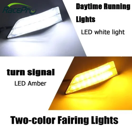 RACEPRO Motorcycle Fog Light Side Auxiliary LED Turn Signals Decorative Cowl Light for Honda GOLDWING GL1800 GL 1800 2018-2022
