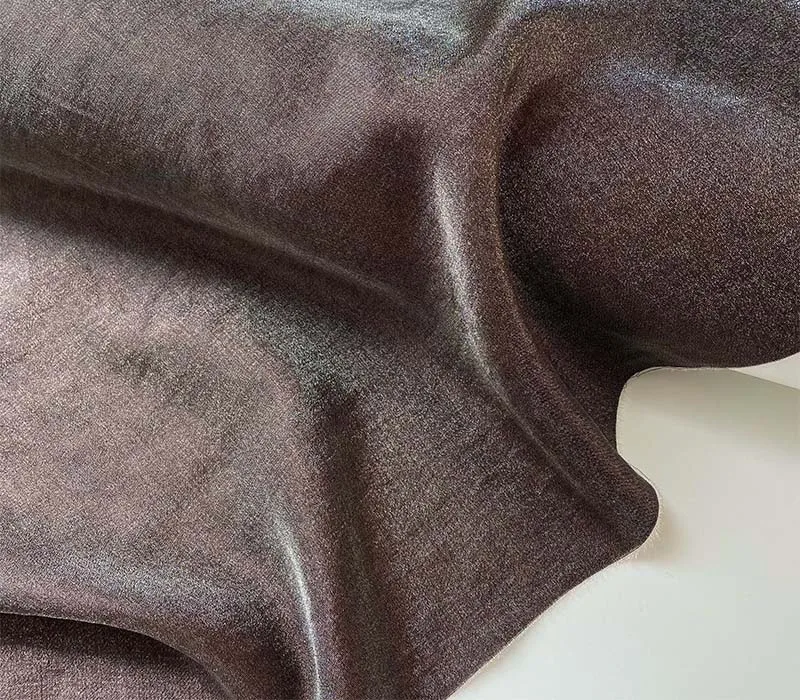 Frost Like Glass with Multiple Colors Bright Silk Luster Micro Pleated Silk Linen Satin Linen Fabric Cotton Linen Fabric