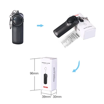 Manufacturer Self Protection Keychain Led Flashlight Personal Alarm Keychain for Women Keychain Alarm Self Defense