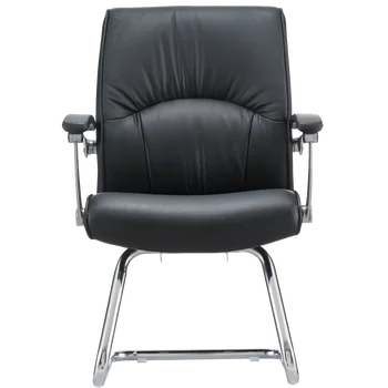 Modern Design Low Back Leather Z-Shape Metal Base Office Conference Chair for Meeting Room Simple yet Elegant