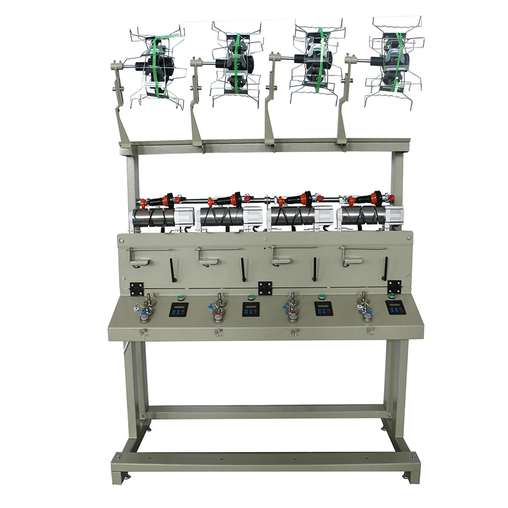 6 Spindles Keyboard Style  Cone Winding Machine with Each Yarn Traveling Length of 6 Inches on the Bobbin