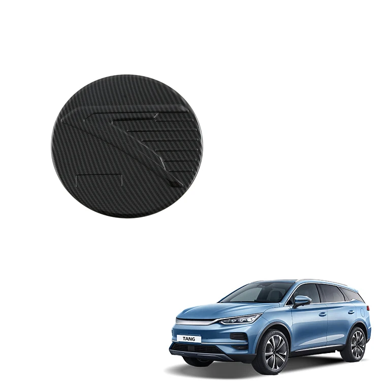 Charging Port Cover for BYD Tang Accessories ABS Carbon Fiber Pattern Auto Charging Port Protective Cover Interior Accessory