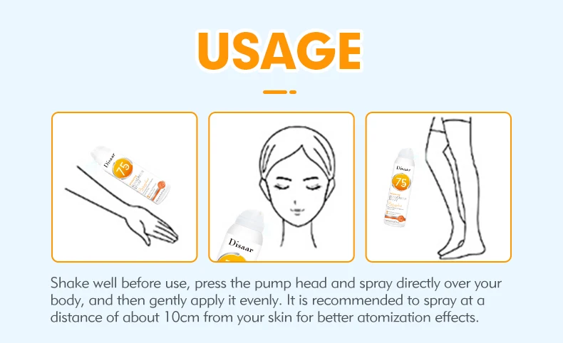 Salicylic Acid Uv Sunscreen Spray Spf 75 Sun Protection Moisturizer Oil Control Skin Glowing Sunscreen Face Mist Spray