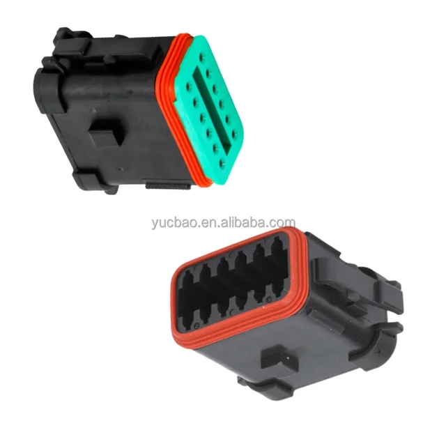 DT06-12SB Brown Automotive 12 Pin Waterproof Connector Female/Male Deutsch DT Series Series Connectors