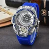 Superficie argento-blu-argento, nastro blu