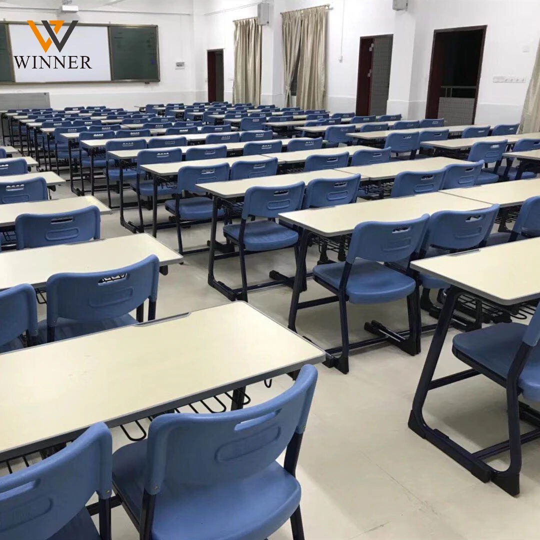 Современная Заводская мебель для класса средней школы, двойная скамья, набор для студенчества, стол и стулья для чтения, деревянный стол для обучения