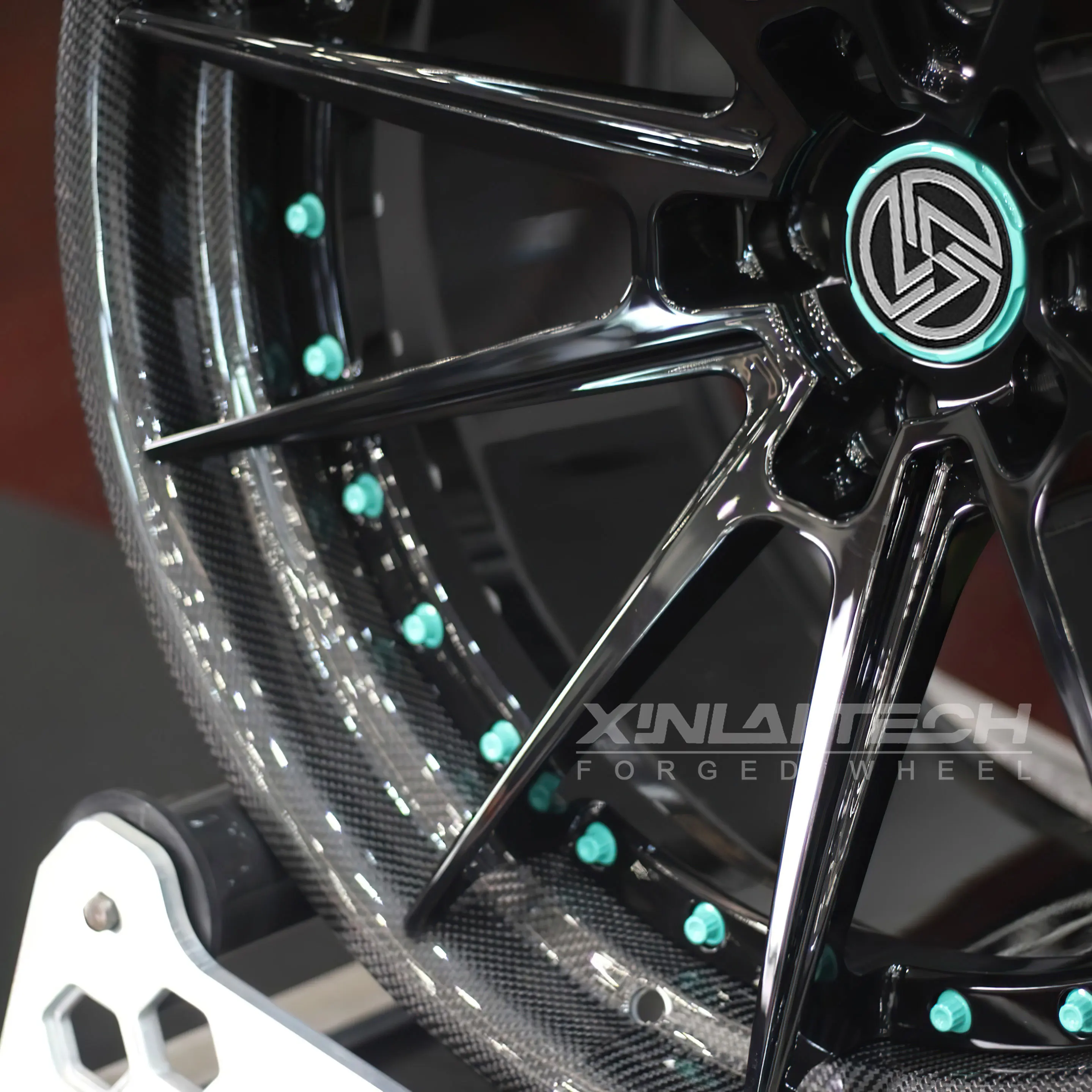 XL 2-piece Forged Black Carbon Fiber Wheel 5x120 5x112 5x114.3 Custom Wheels 18 19 20 21 22 26 Inch Racing Car Wheel - Image 6