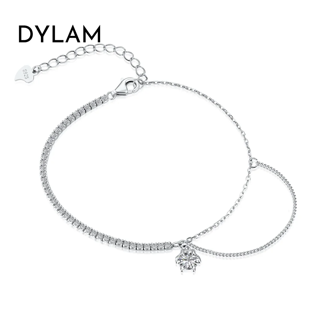 Silver Diamond Clasp Lock bracelet