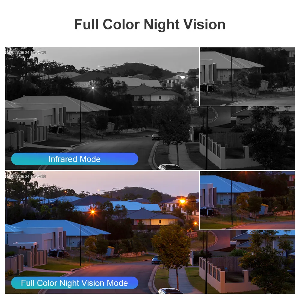 LS VISION Dual Lens 4MP HD 10x Zoom PTZ Camera Automatic Tracking Full Color Night Vision WiFi Outdoor Security Camera