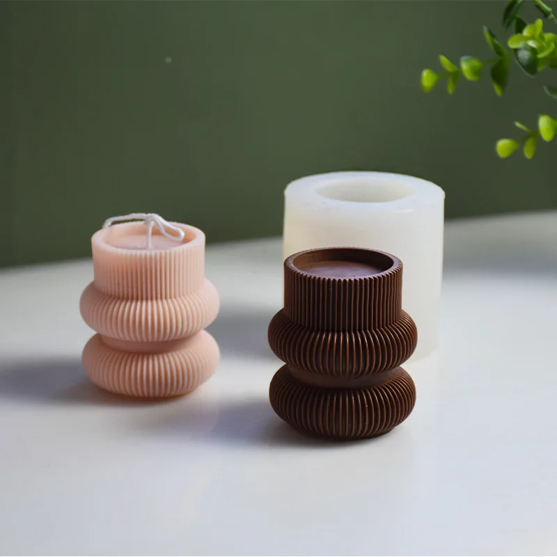 Cylinder Silicone Candle Molds For Candle Making Pillar Silicones Mold