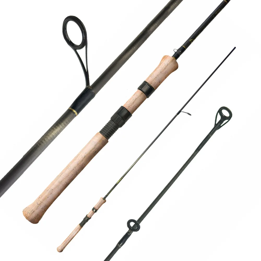 shimano and alpha two piece rods Alpha 7' Ultra Light Two-Section Carbon Spinning Fishing Rod with Cork  Handle Slow Action-for Saltwater & Lake Bass Fishing