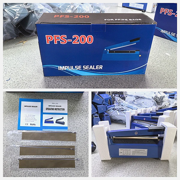 Portable Philippines Heat Machines for Packaging Food Aluminum Body Manual Sealer Pfs Series Plastic Bag Sealing Machine