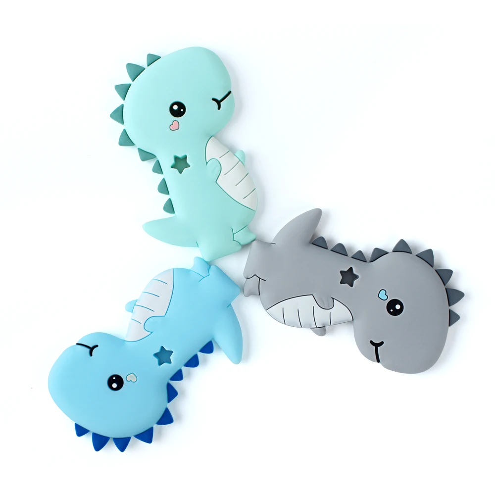 Dinosaur Baby Teether Rodent Animal Silicone Beads Chew Charms Food Grade Silicone Teether Bead Toy Gift