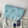 Sky blue smiley storage bag