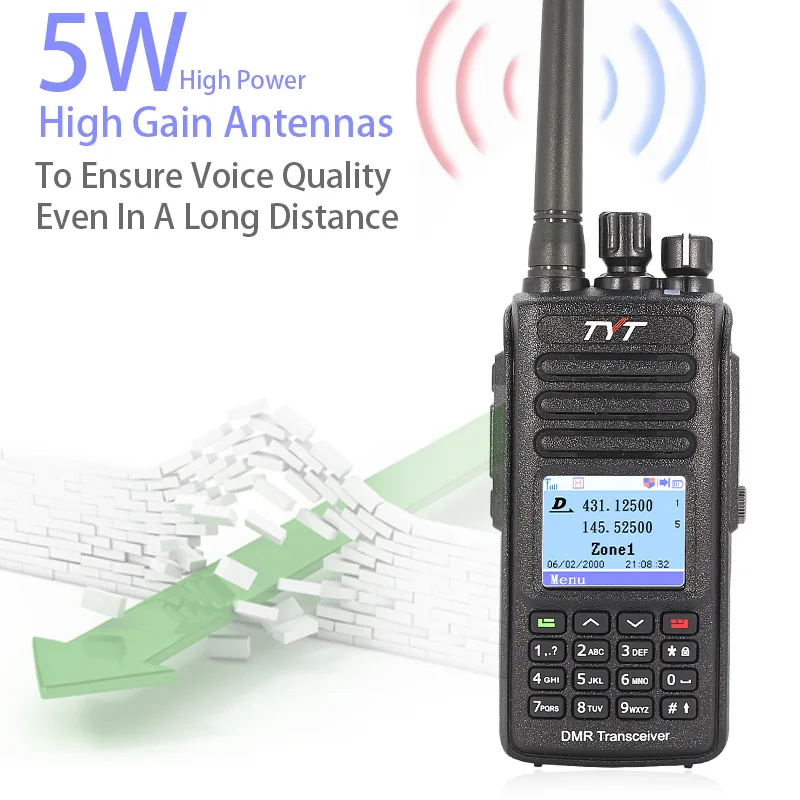 Tyt Mduv390 Dmr Digital Walkie Talkie Long Range Ip67 Waterproof Gps