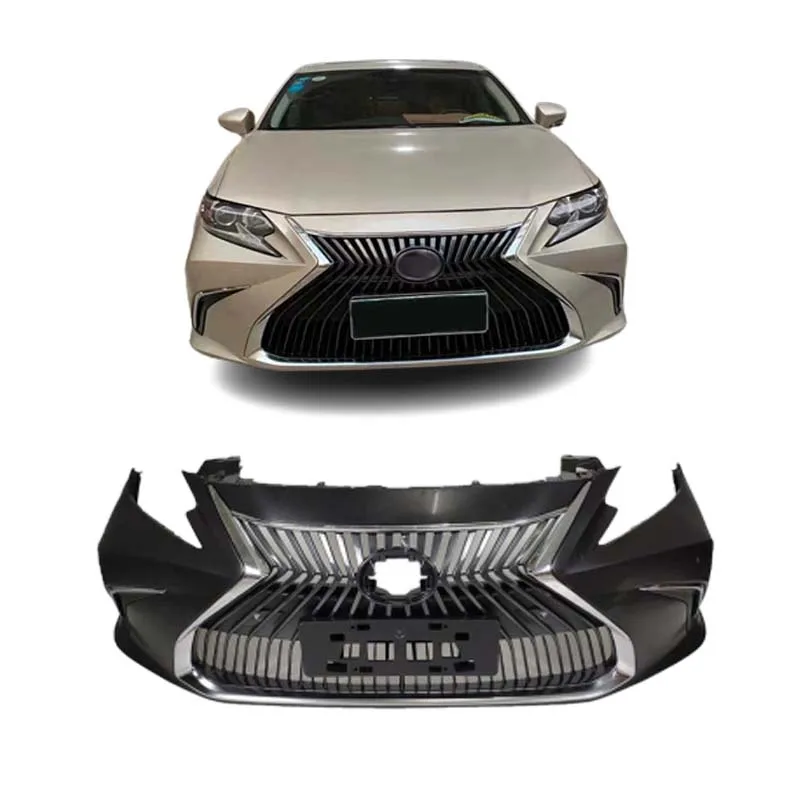 Saivis modified LS front bumper with large surround middle grille kit for Lexus ES 15-17