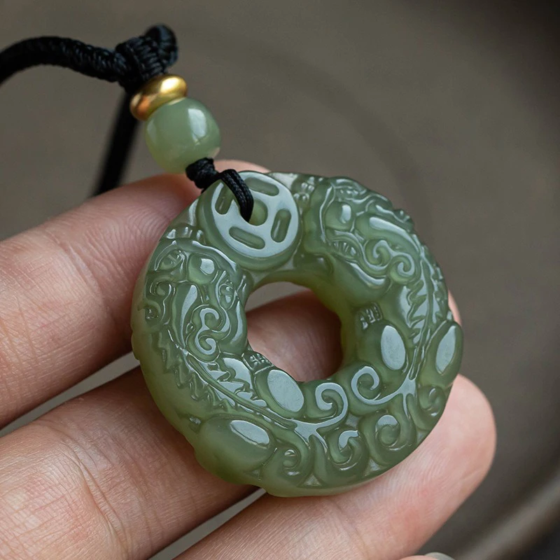 Rare Chinese Antique Hetian Jade Pixiu Pendant