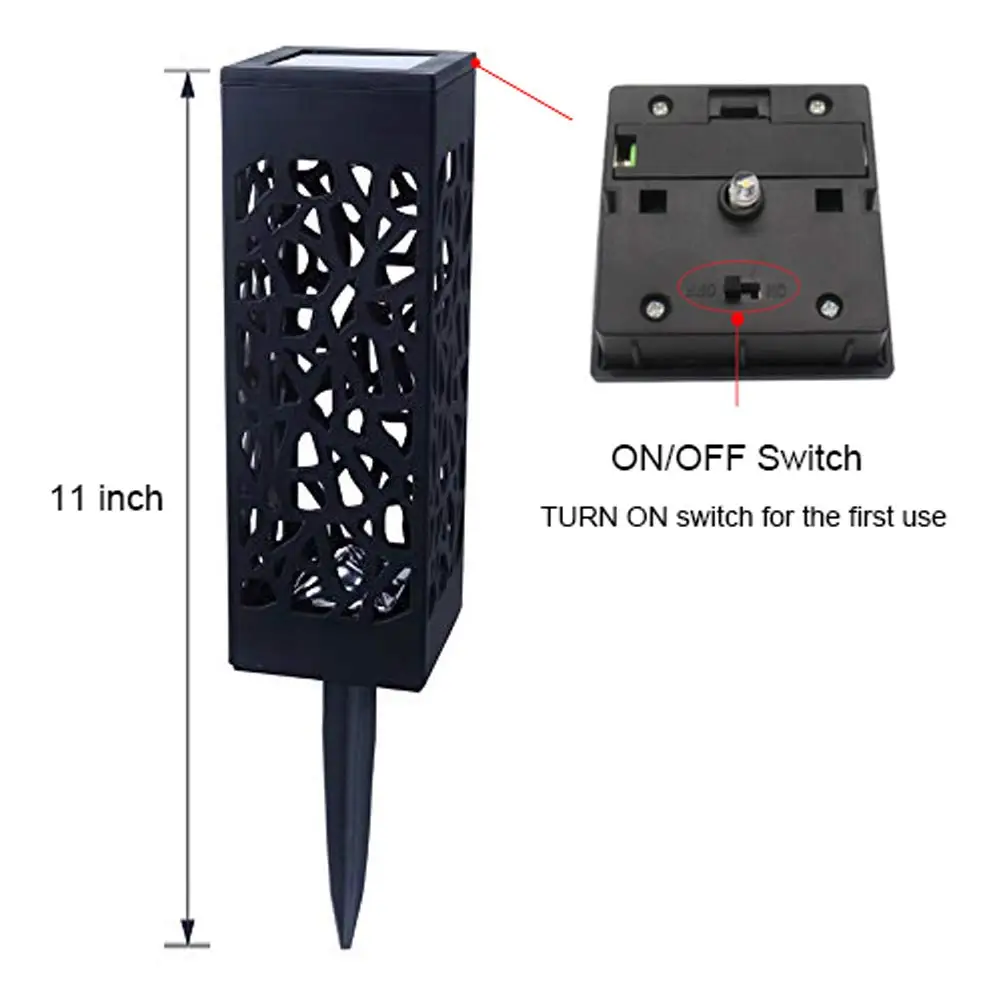 
 Солнечный светодиодный садовый столбик, подъездная дорожка, ландшафт, газон, солнечный садовый свет  