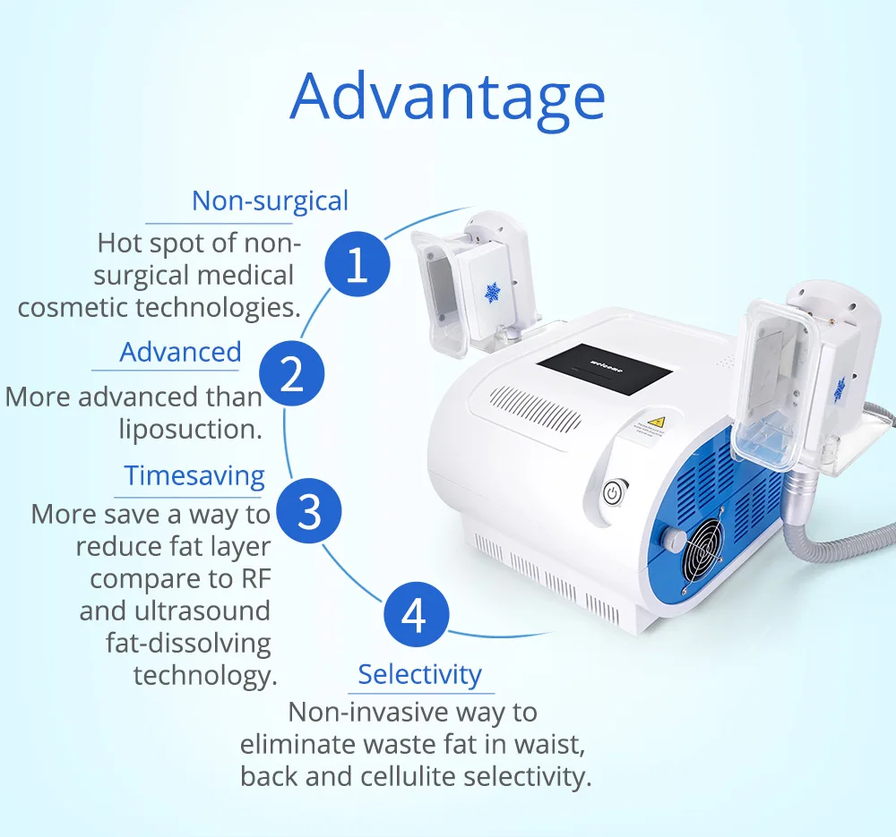 WL 7008C 2 Handles Cryo Slimming Cellulite Reduction Cooling Sculpting Machines Fat Freezing