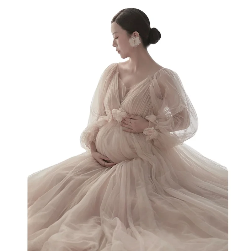 New Maternity Dresses for Baby Shower Dress for Pregnant Women Clothing  Lace Stitching Pregnancy Photoshoot Long Dress Shop Our New Maternity Dresses for Baby Shower \u0026 Photoshoot