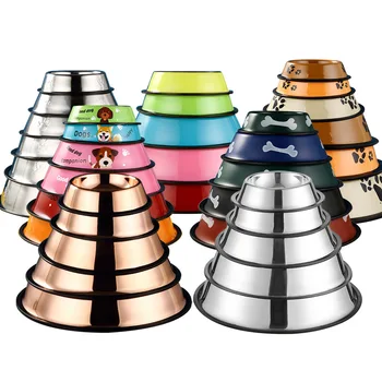 Automatic Anti-Slip Eco-Friendly Stainless Steel Bowl for Cats Dogs Small Animals Solid Pattern Pet Feeder