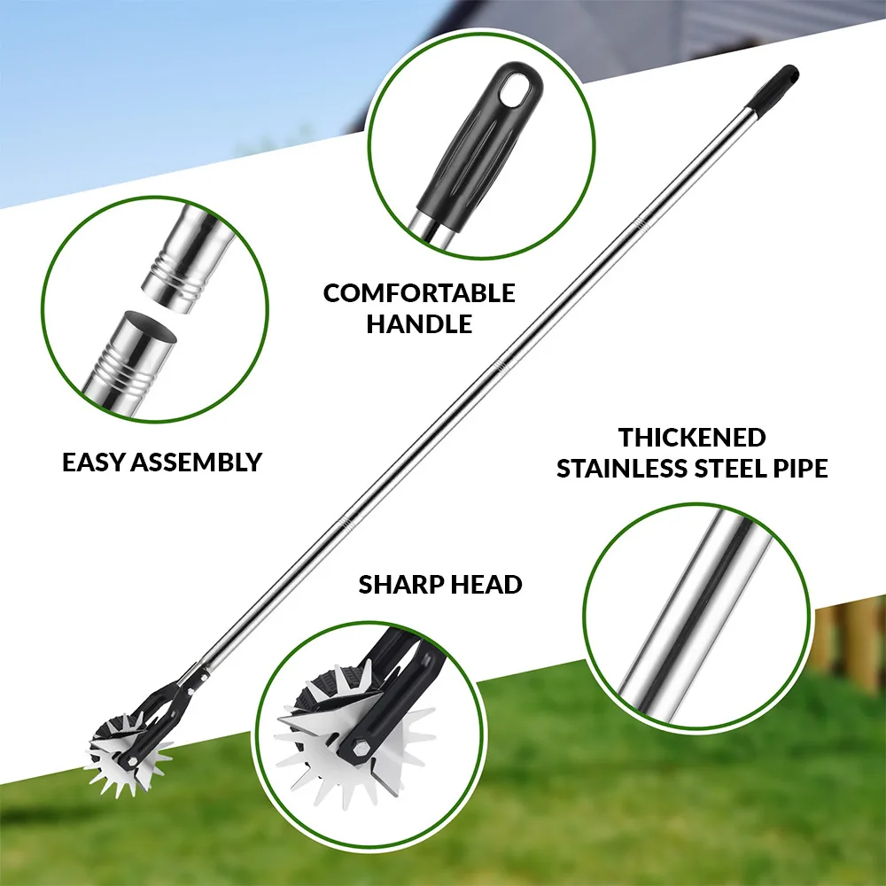 Manual Wheel Rotary Edger Sidewalk Garden Rolling Lawn Edger Manual