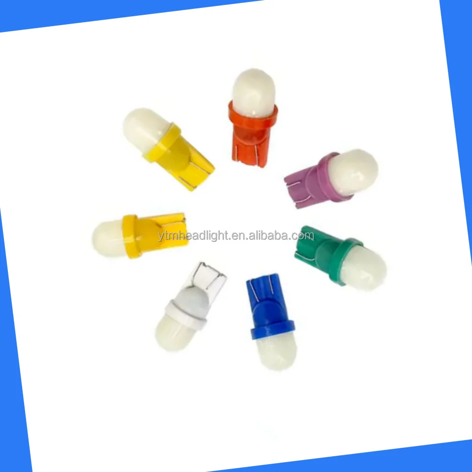 T10 #555 Wedge Pinball 6.3V DC/AC 0.5W Led Lights Bulbs Non-ghosting Frosted Lens Cap for Pinball Machine Parts