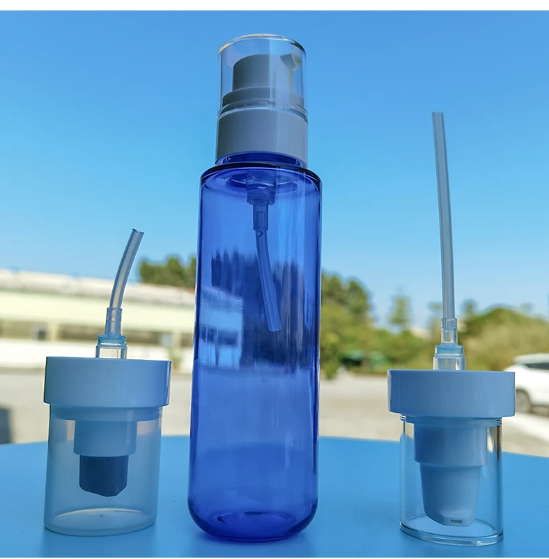 Wholesale Skincare Packaging Blue Lotion Bottle 30ml 50ml 80ml 100ml