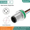 M12-D-4P male M12*1.0