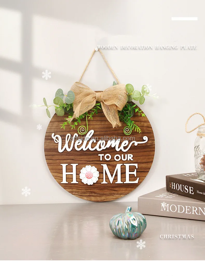 Interchangeable Rustic Wood To Our Home Sign Wall Hanging Porch