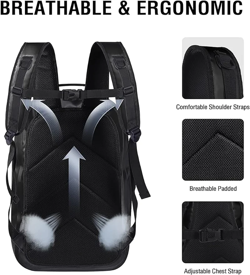 Waterproof Dry Bag Backpack With Airtight Zipper For Outdoors Travel ...
